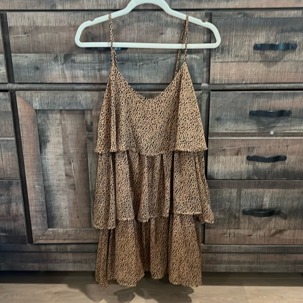 F21 Leopard Print Tiered Dress